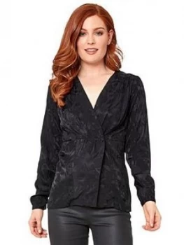 Image of Joe Browns Sensational Jacquard Blouse, Black, Size 16, Women