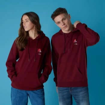 Image of Sega Knuckles Retro Unisex Hoodie - Burgundy - XL