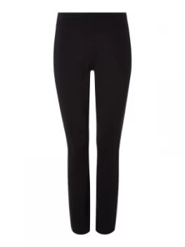 Image of DKNY Faux leather seam zip trousers Black