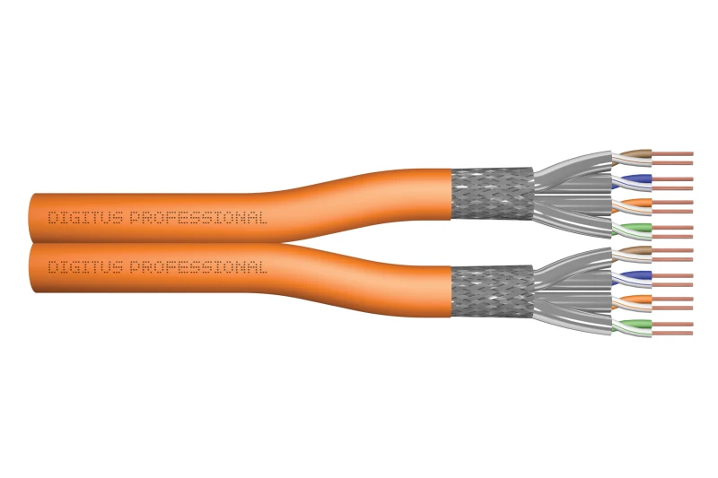 Image of Digitus CAT 7 S/FTP data cable - installation cable. 100 m. duplex. Dc