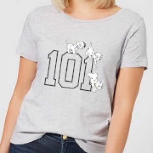 Image of Disney 101 Dalmatians 101 Doggies Womens T-Shirt - Grey - M