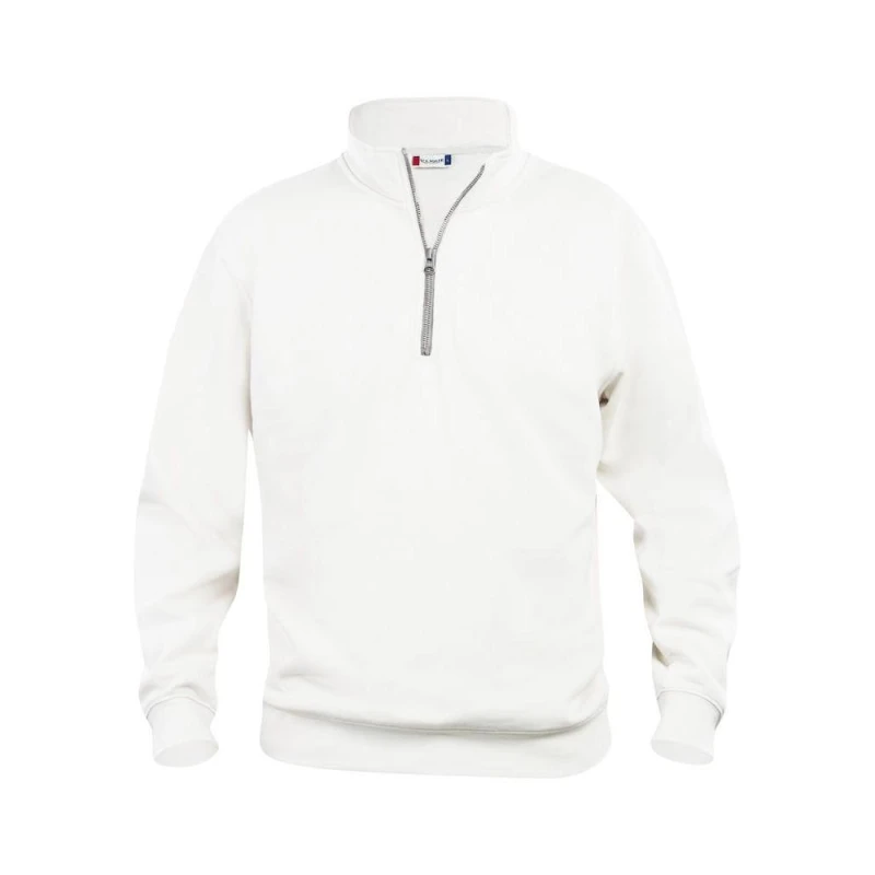 Image of Clique Womens Basic Half Zip Sweatshirt in White Size: Small White Female S