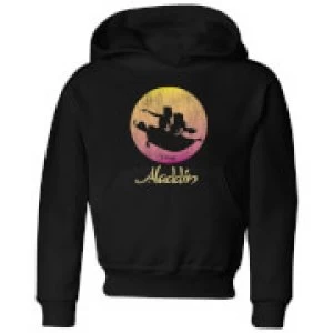 Image of Disney Aladdin Flying Sunset Kids Hoodie - Black - 7-8 Years