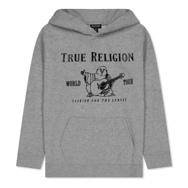 Image of True Religion Buddha Hoodie Juniors - Grey Grey 9 - 10 Years