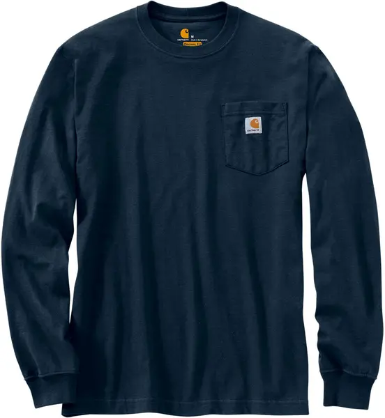 Image of Carhartt Workwear Pocket Longsleeve Shirt, blue, Size XL
