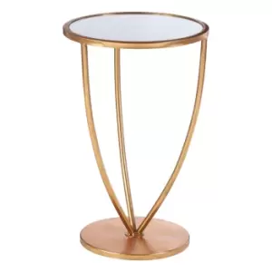 Image of Marcia Mirror Top Frame Side Table Golden