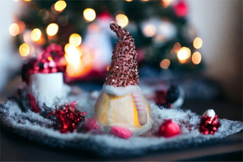 Image of Xmas Haus Light Up Christmas Nordic Gonk Decoration with Warm White LED - Pink ELV-924752