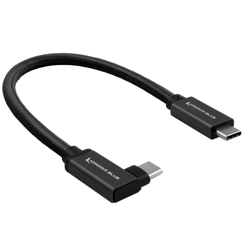 Image of Kondor Blue KB-USBC32-RA-5-BK USB cable USB 3.2 Gen 2 (3.1 Gen 2) 0.15