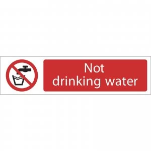 Image of Draper Not Drinking Water Sign 200mm 50mm Standard