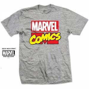 Image of Marvel Comics Logo Mens Grey T Shirt XX Large