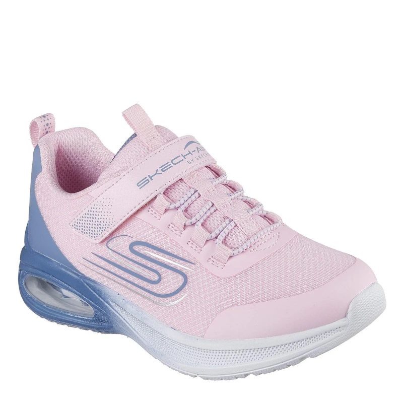 Image of Skechers Bungee And Strap Mesh Sneaker W Mid Runners Girls Pink/Blue female C10 (27.5)