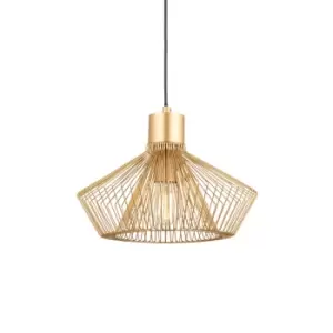 Image of Kimberley Single Pendant Ceiling Lamp, Gold Paint Finish
