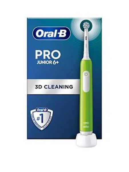Image of Oral B Pro Junior Green Electric Toothbrush