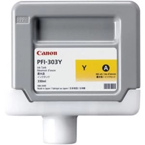 Image of Canon PFI303Y Yellow Ink Cartridge