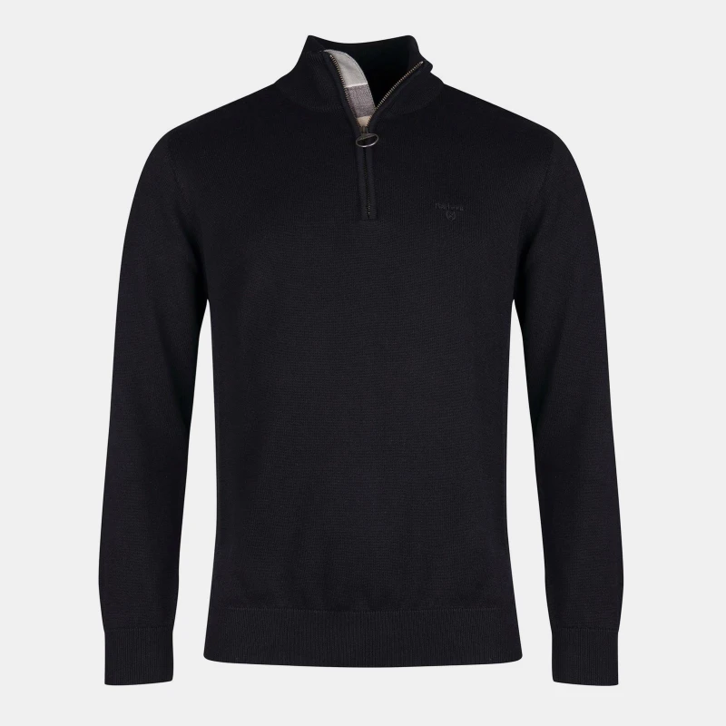 Image of Barbour Mens Half-Zip Jumper Black BK31 male S