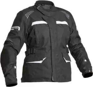 Image of Lindstrands Granberg Waterproof Ladies Motorcycle Textile Jacke, black-white, Size 40 for Women, black-white, Size 40 for Women