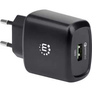 Image of Manhattan 102384 USB charger Mains socket Max. output current 3 A 1 x USB 3.2 1st Gen port A (USB 3.0) Qualcomm Quick Charge 3.0