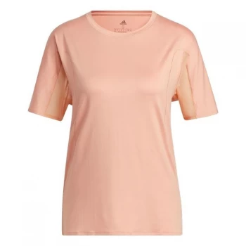 Image of adidas Luxe Training T-Shirt Womens - Ambient Blush / Wonder White
