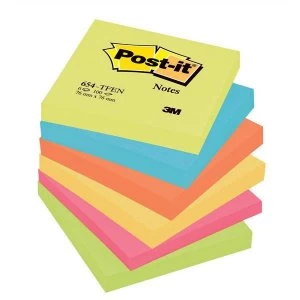 Image of Post it Sticky Notes Rainbow Coloured 6 x 100 Sheets