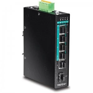 Image of Trendnet TI-PG541 - 5 port Hardened Industril Switch - Gigabit PoE+ DI