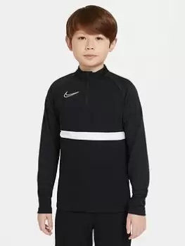 Image of Boys, Nike Junior Academy 21 Dri-FIT Drill Top - Black/White, Size Xs
