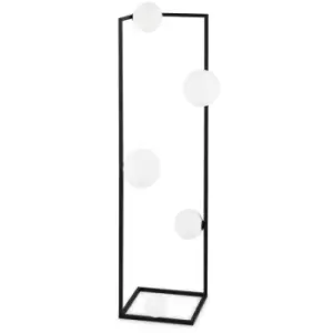 Image of Ideal Lux angolo 5 Light Floor Lamp Black, In-Built Switch
