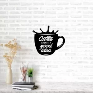 Image of Coffee Good Idea Black Decorative Metal Wall Accessory