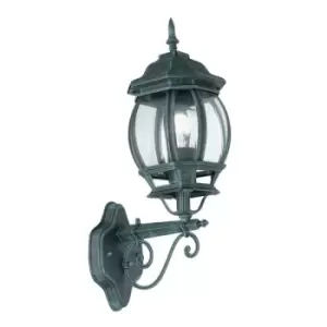 Image of Fan Europe SANTIAGO Outdoor UP Wall Lanterns Black, Green, IP44 25x46x15.5cm