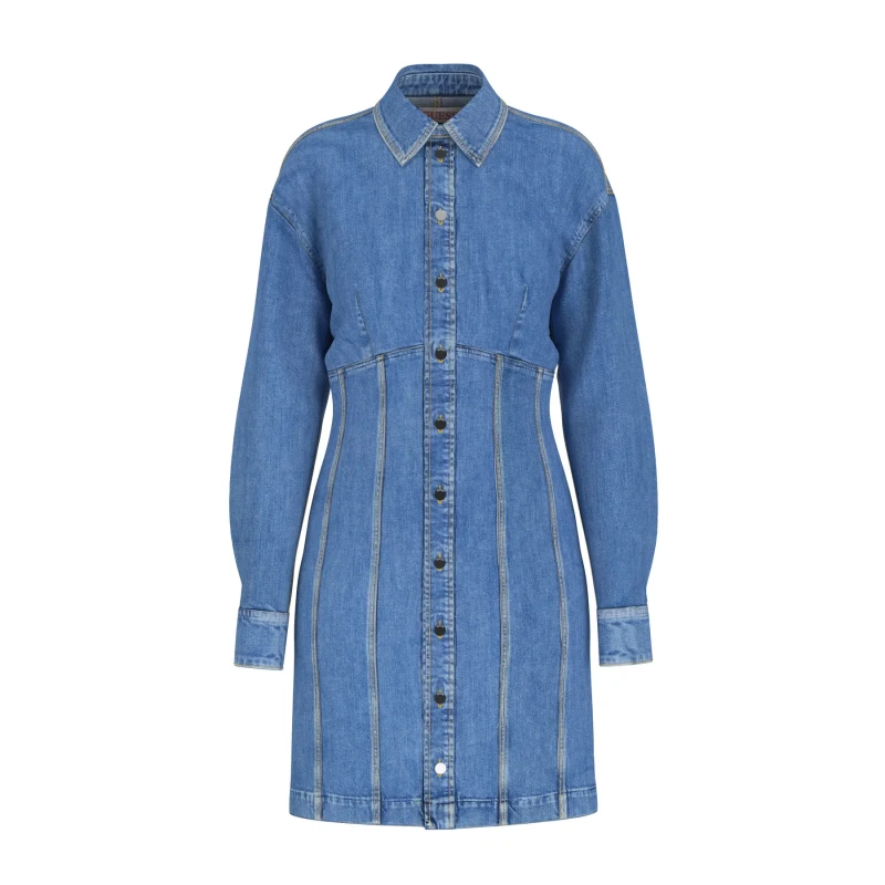 Image of Guess Womens denim dress Guess Miria Bleu Female 2XL