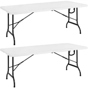Image of Folding Table 2Pcs White 6ft