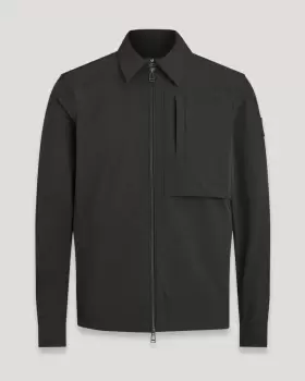 Image of Belstaff Grover Contrast-zip Shirt Jacket In Black - Size M