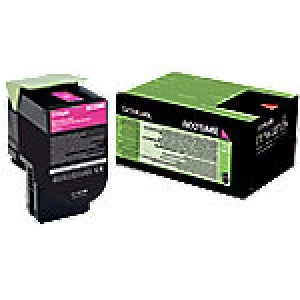 Image of Lexmark 80C2SME Magenta Laser Toner Ink Cartridge