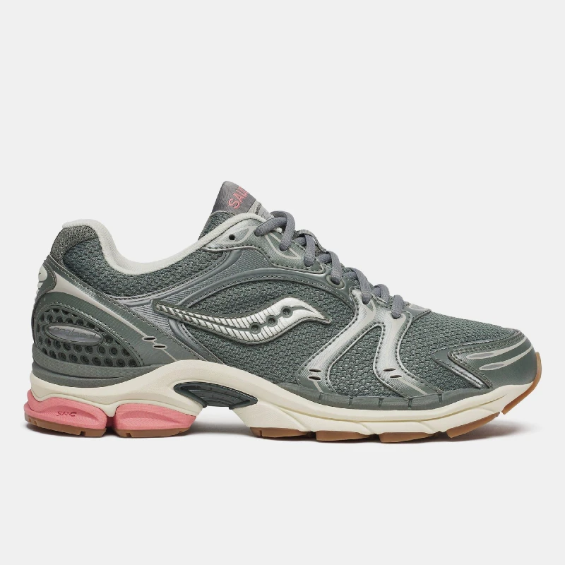 Image of Saucony Progrid Triumph 4 Running Shoe Grey Green male UK 4