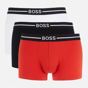 Image of Hugo Boss 3 Pack Organic Mixed Trunks Black/Red/White Size M Men