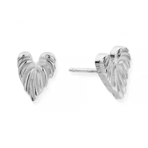 Image of Leaf Heart Stud Earrings SEST3240