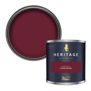 Image of Dulux Heritage Velvet Matt Florentine Red Matt Emulsion Paint 125ml