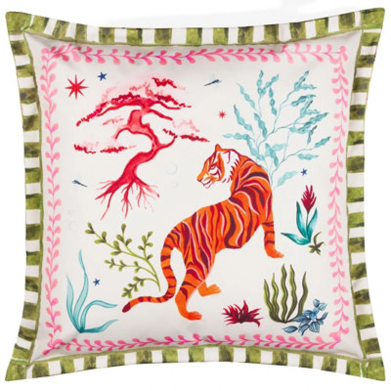 Image of Furn Tiger Dream 50X50 Outdoor Polyester Cushion Multi Multi WXNQ0 Unisex