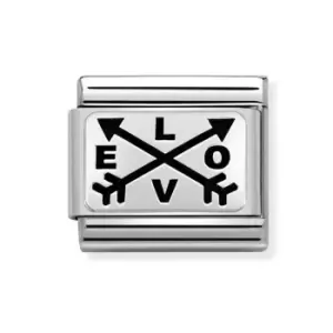 Image of Nomination Classic Silver Love With Arrow Charm
