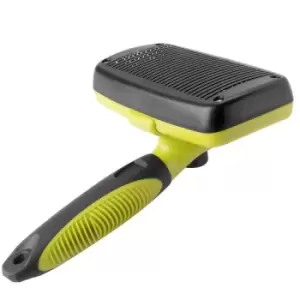 Image of Dog Puppy Cat Pet Self Cleaning Grooming Slicker Brush Groom Hair Fur Comb Tool - Bunty