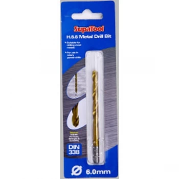 Image of SupaTool Titanium Coated HSS Drill Bits 6.0 x 93mm
