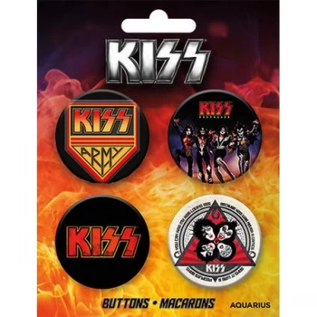 Image of Kiss Buttons 4 Pack