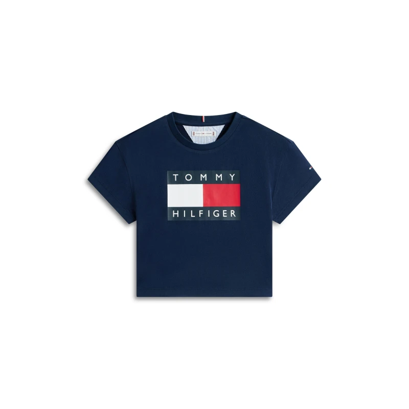 Image of Tommy Hilfiger Kids Heritage Cropped Crop Top Night Navy C1G female 8Y