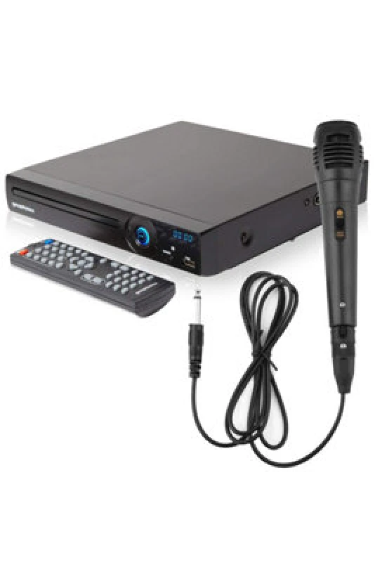 Image of Grouptronics 'GTDVD-181' Karaoke Player Compact Multi Region DVD Player With Karaoke Easy Setup Black unisex