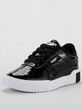 Image of Puma Cali Patent Childrens Trainers - Black, Size 10