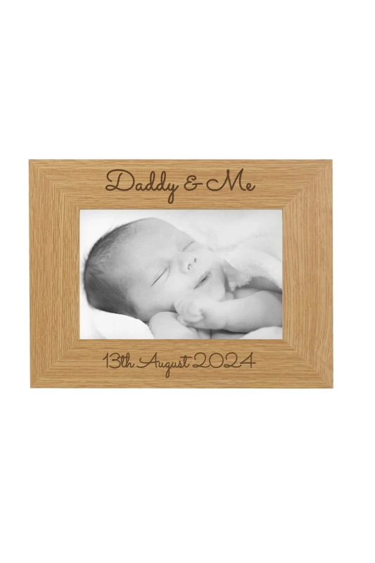Image of Personalised Memento Company Personalised Message Free Text Wooden Photo Frame - 25x20cm