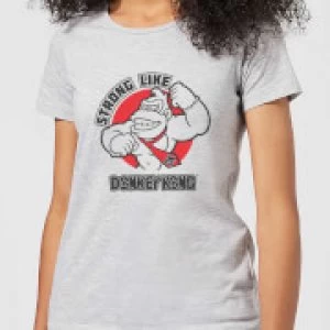 Image of Nintendo Donkey Kong Strong Like Donkey Kong Womens T-Shirt - Grey - L