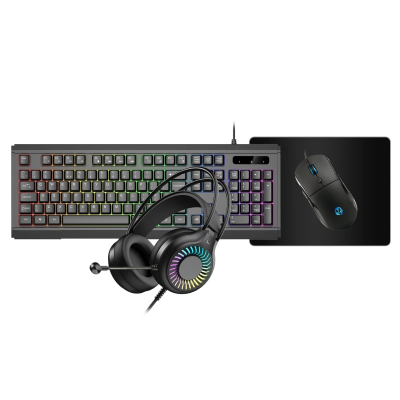 Image of VIDA VIDA GAMER BLK 4IN1 USB KB MS HS KIT keyboard GAMER4IN1-BLK
