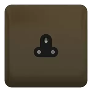 Image of Schneider LSD 1G 2A Round Pin Unswitched Socket Black Insert Mocha Bronze - GGBL3070BMB