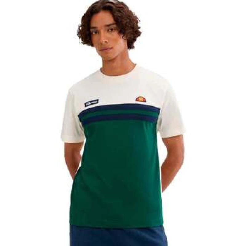 Image of Ellesse Venire T-Shirt Off White/Dark Green M