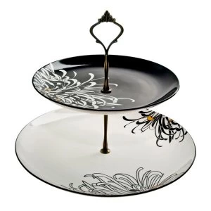 Image of Denby Monsoon Chrysanthemum Cake Stand